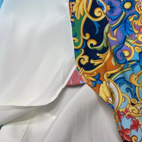 NEW ROBERT GRAHAM Women's Gabriella Long Sleeve Button Shirt Blue/Multi Size S - Picture 2 of 10